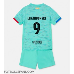 Barcelona Robert Lewandowski #9 Replika Tredje Tröja Barn 2023-24 Kortärmad (+ Korta byxor)